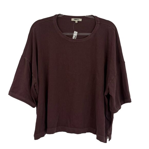 MADEWELL Relaxed Boxy Tee Plus 2X Dark Purple Crewneck Easy Fit NWT B5 - Picture 2 of 6